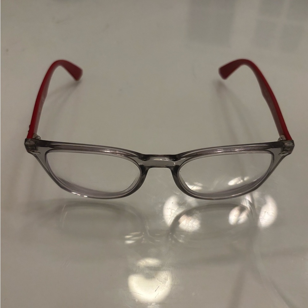 Stylish Red and Gray eye Glasses frames rayban